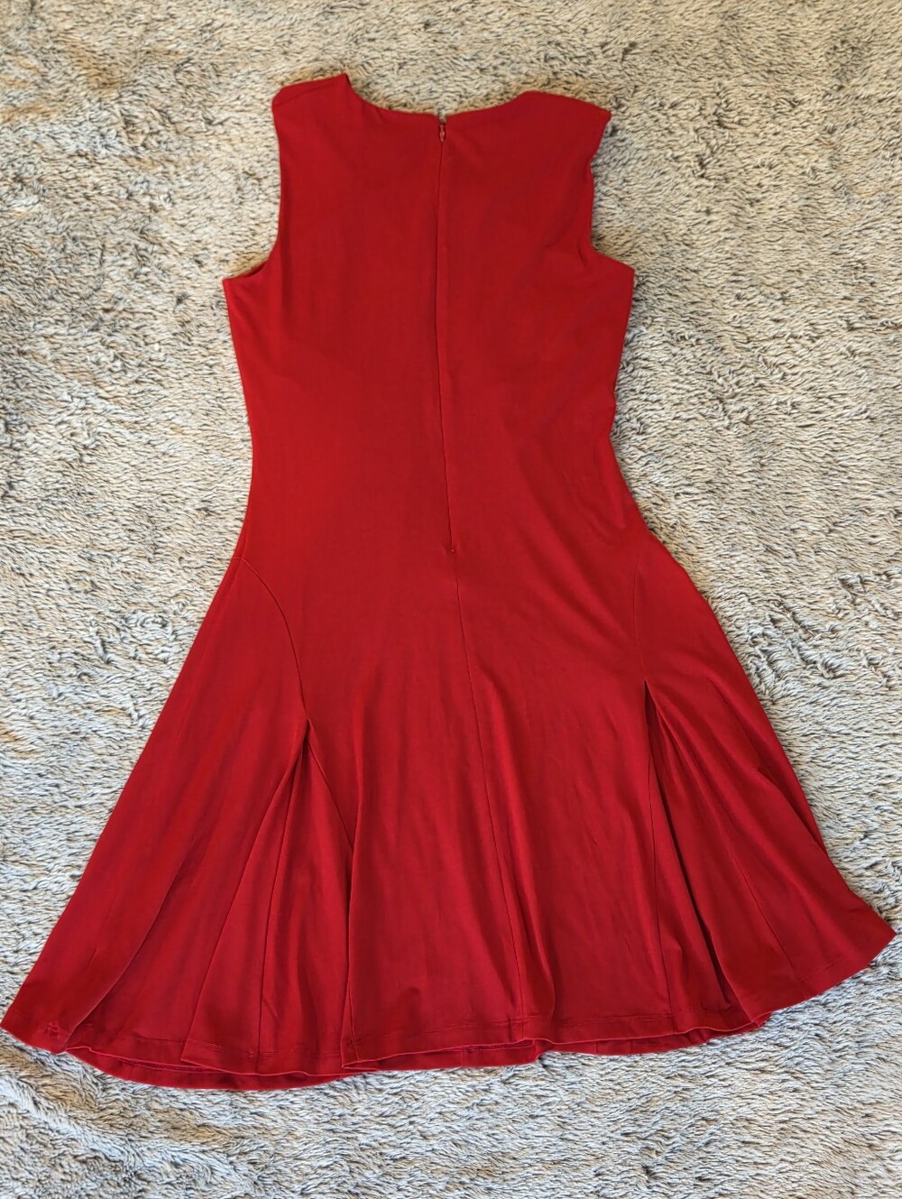MICHAEL Michael Kors Red Twist-Neck Flared Dress Sz 4 - Picture 2 of 3